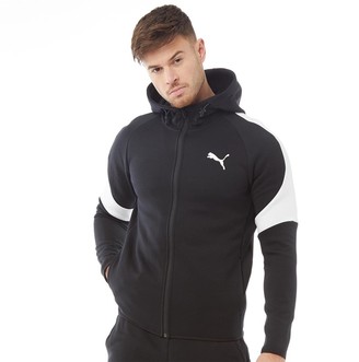 puma evostripe panelled zip front jacket