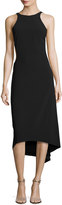 Thumbnail for your product : Halston Sleeveless High-Neck Crepe Cocktail Dress W/ Cutout