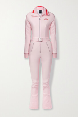 Cordova The Modena Belted Quilted Striped Ski Suit - Pink - medium