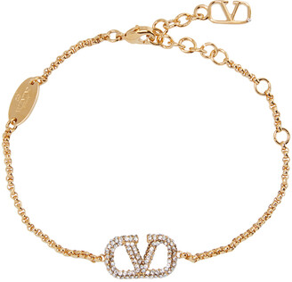 Valentino Garavani Gold VLogo Bracelet