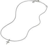 Thumbnail for your product : David Yurman Kid's Cable Collectibles® Silver Cross Necklace w/ Diamonds