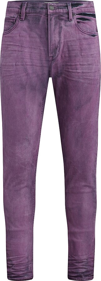 Purple Brand Monogram-Embroidered Slim Jeans - ShopStyle