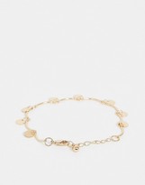 Thumbnail for your product : ASOS Design DESIGN pack of 2 bracelets in disc and bar toggle design in gold tone