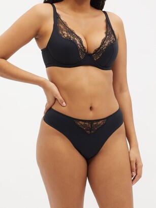 Agent Provocateur Brigette Mid-rise Lace-insert Jersey Thong