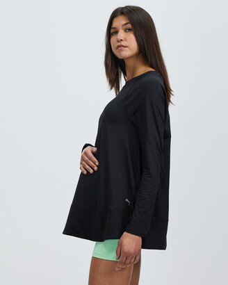 Puma Women's Black Long Sleeve T-Shirts - Maternity Bell Sleeve Training Top