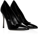 Thumbnail for your product : Sergio Rossi Patent Leather Pointed Toe Stilettos in Black
