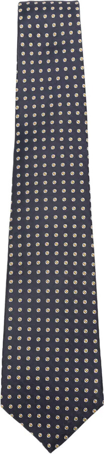 Kiton Geometric-Patterned Tie