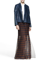 Thumbnail for your product : Brunello Cucinelli Sheer Mixed-Stripe Maxi Skirt