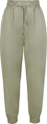 8 By YOOX Faux Leather High-waist Jogger Pants Pants Sage Green