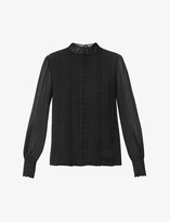 Thumbnail for your product : Ted Baker Lace-detail crepe blouse