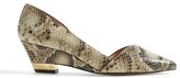Thumbnail for your product : Tory Burch 'Mila' Snake Embossed Leather Demi Wedge Pump (Women)