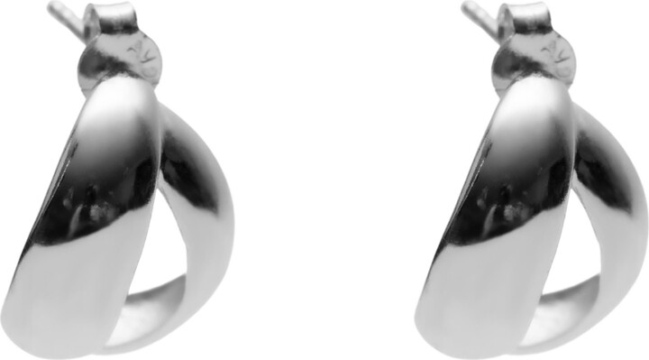 Argentovivo Cutout Circle Stud Earrings