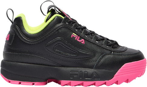 fila black and pink sneakers