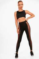 Thumbnail for your product : boohoo Fit Lace Up Pant