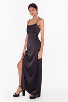 Thumbnail for your product : Nasty Gal Womens Studio Sleek When We Touch Maxi Dress - Black - 12