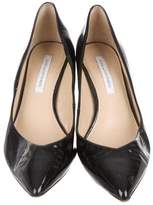 Thumbnail for your product : Diane von Furstenberg Patent Leather Pointed-Toe Wedges
