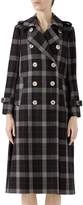 Thumbnail for your product : Gucci Oversize Check Pleated Back Coat