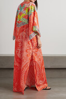 Thumbnail for your product : Etro Heroes Tasseled Pasiley-print Cotton-voile Kaftan - Red