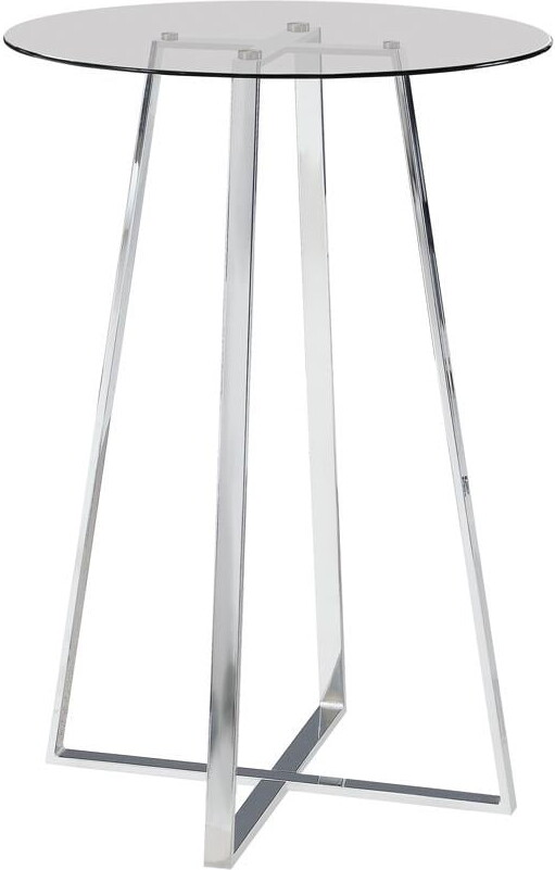 Coaster Fine Furniture Coaster Company Zanella Round Glass Pub Table, Chrome