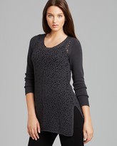 Thumbnail for your product : Heather B Open Knit Asymmetrical Sweater