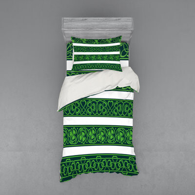 Ambesonne Green Microfiber Farmhouse / Country Duvet Cover Set