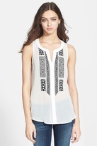 Thumbnail for your product : Sanctuary Embroidered Split Back Tank