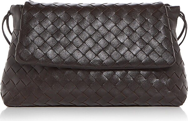 Bottega Veneta Giorno Intrecciato Leather Shoulder Bag