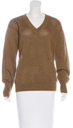 Vanessa Seward V-Neck Rib Knit Sweater