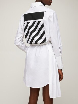 Off-White Pleated shirt cotton poplin mini dress