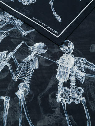 Alexander McQueen skeleton print scarf