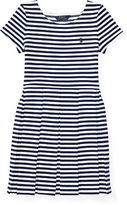 Thumbnail for your product : Ralph Lauren Striped Pleated Ponte Dress