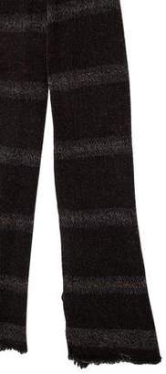 John Varvatos Striped Wool Scarf