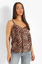 Thumbnail for your product : boohoo Satin Leopard Print Camisole