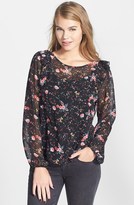 Thumbnail for your product : Lily White Ruffle Shoulder Top (Juniors)