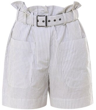Brunello Cucinelli Striped Cotton Shorts in Black Womens Shorts Brunello Cucinelli Shorts Grey 