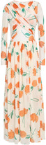 Thumbnail for your product : Ganni Tilden Crossover Floral-print Mesh Maxi Dress