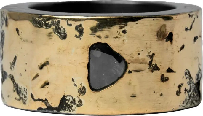 Parts of Four oxidised sterling-silver Sistema diamond ring