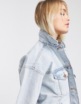 black longline denim jacket