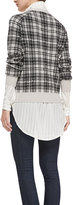 Thumbnail for your product : Haute Hippie Merino Wool Plaid Sweater, Buff/Black