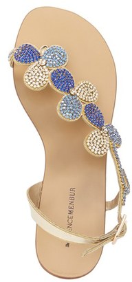 Menbur Women's 'Gunmiel' Crystal Embellished Flat Sandal