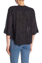 Thumbnail for your product : Vince Variegated Stripe Bell Sleeve Blouse