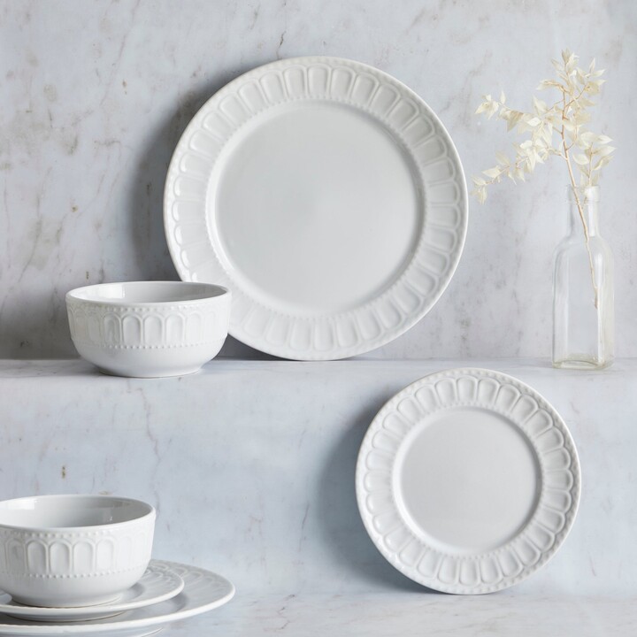Dunelm Beckington 12 Piece Dinner Set White ShopStyle