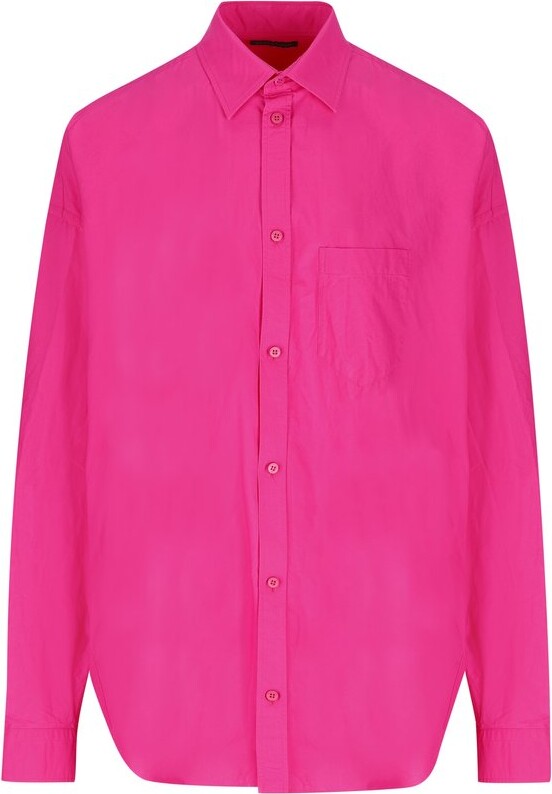 Women's Balenciaga Back T-shirt Medium Fit in Fluo Pink