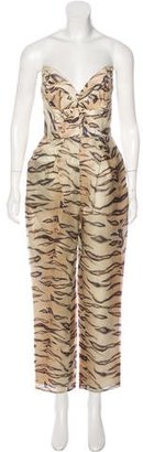 Zimmermann Tiger Print Silk Jumpsuit w/ Tags
