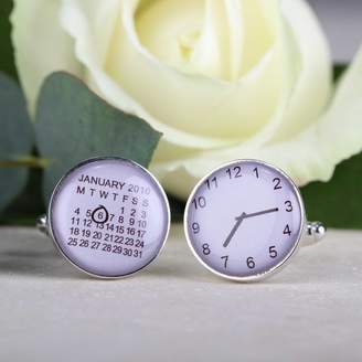 Nest Personalised Moment In Time Cufflinks