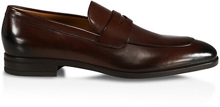 hugo boss leather loafers