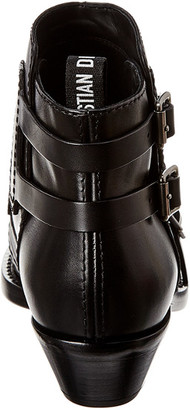 Christian Dior Saddle Leather Bootie