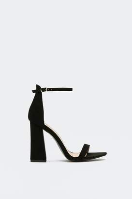 Nasty Gal Top of the World Faux Suede Heel