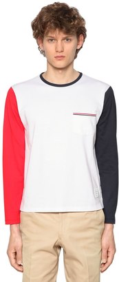 Thom Browne Color Block Jersey Long Sleeve T-Shirt