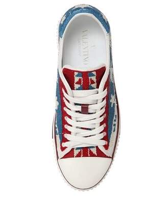 Valentino Street Couture Beaded Leather Sneakers